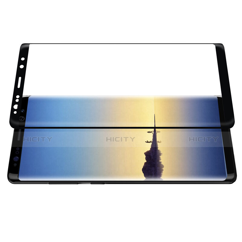 Schutzfolie Full Coverage Displayschutzfolie Panzerfolie Skins zum Aufkleben Gehärtetes Glas Glasfolie F05 für Samsung Galaxy Note 8 Duos N950F Schwarz