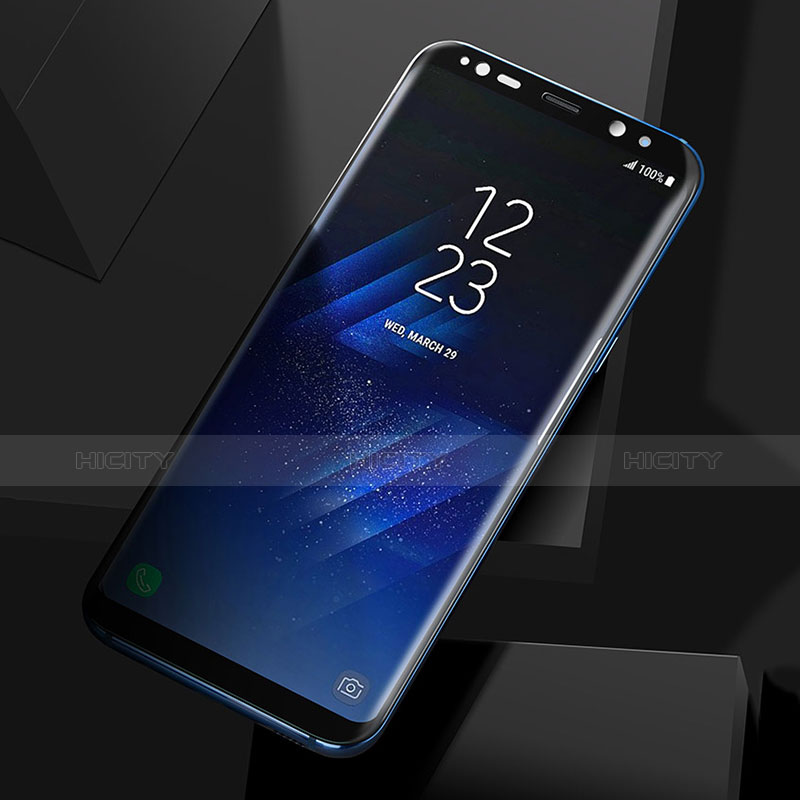 Schutzfolie Full Coverage Displayschutzfolie Panzerfolie Skins zum Aufkleben Gehärtetes Glas Glasfolie F05 für Samsung Galaxy S8 Plus Schwarz