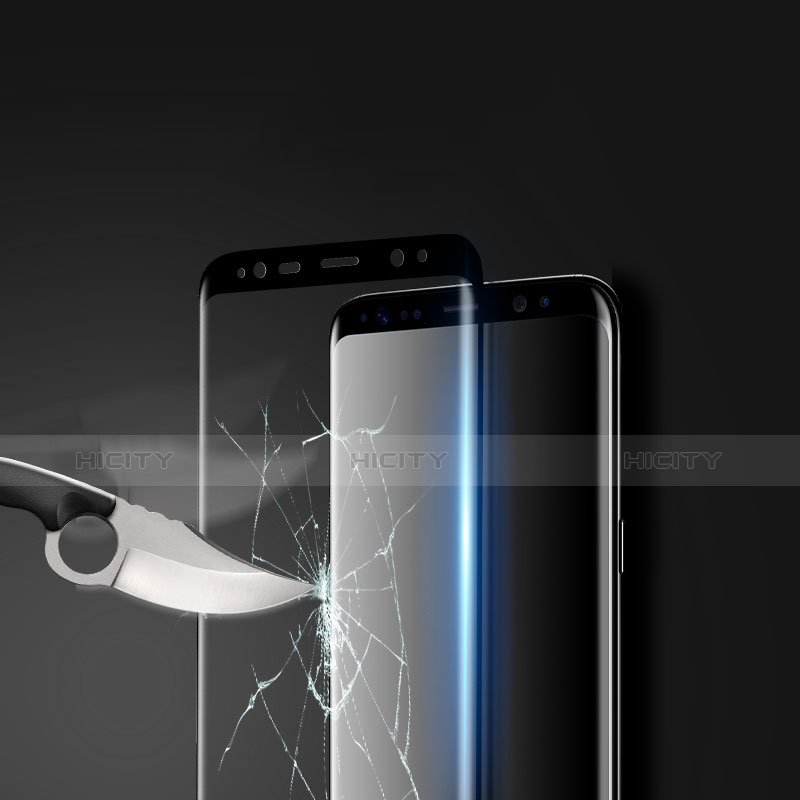 Schutzfolie Full Coverage Displayschutzfolie Panzerfolie Skins zum Aufkleben Gehärtetes Glas Glasfolie F05 für Samsung Galaxy S8 Plus Schwarz