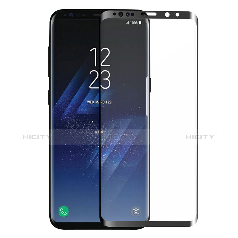 Schutzfolie Full Coverage Displayschutzfolie Panzerfolie Skins zum Aufkleben Gehärtetes Glas Glasfolie F05 für Samsung Galaxy S9 Schwarz