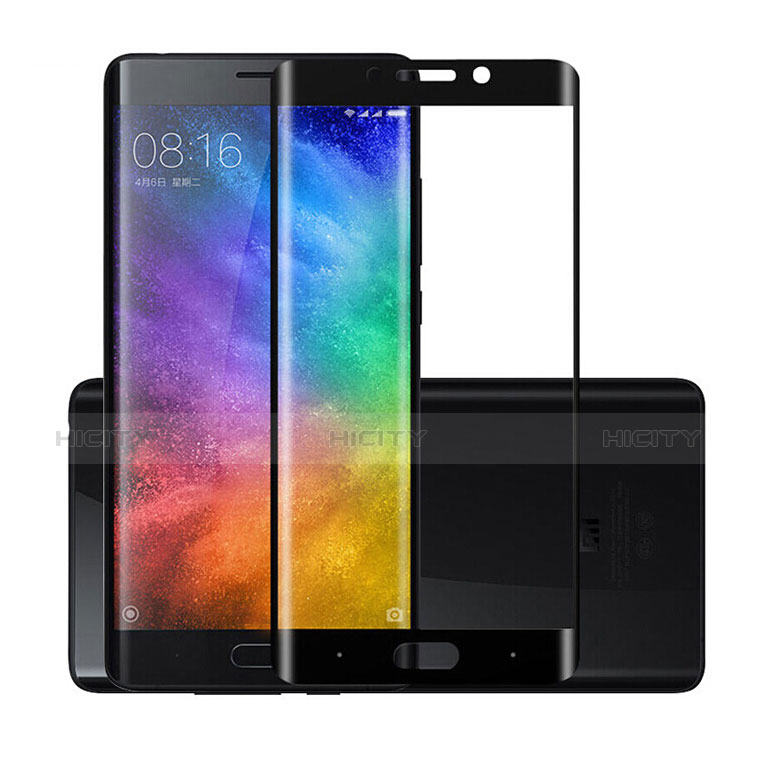 Schutzfolie Full Coverage Displayschutzfolie Panzerfolie Skins zum Aufkleben Gehärtetes Glas Glasfolie F05 für Xiaomi Mi Note 2 Schwarz