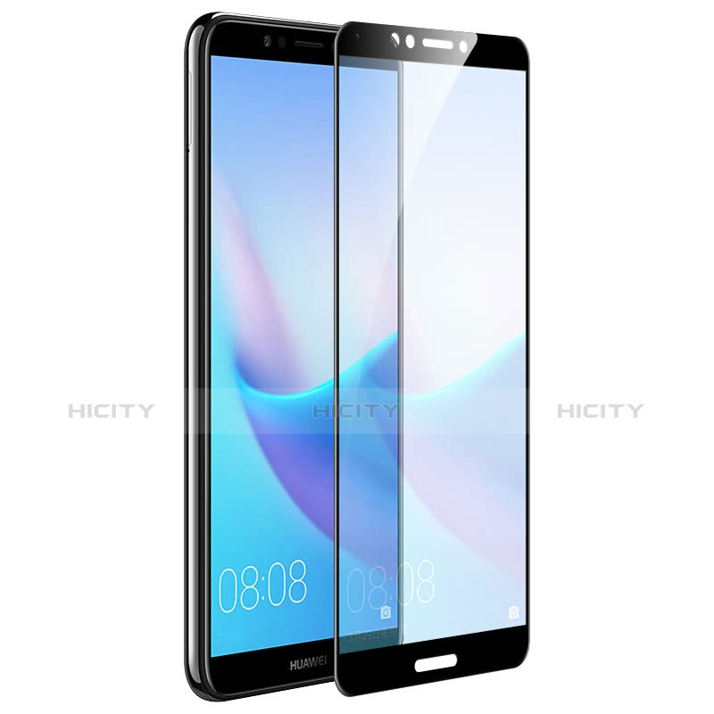 Schutzfolie Full Coverage Displayschutzfolie Panzerfolie Skins zum Aufkleben Gehärtetes Glas Glasfolie F06 für Huawei Enjoy 8 Schwarz