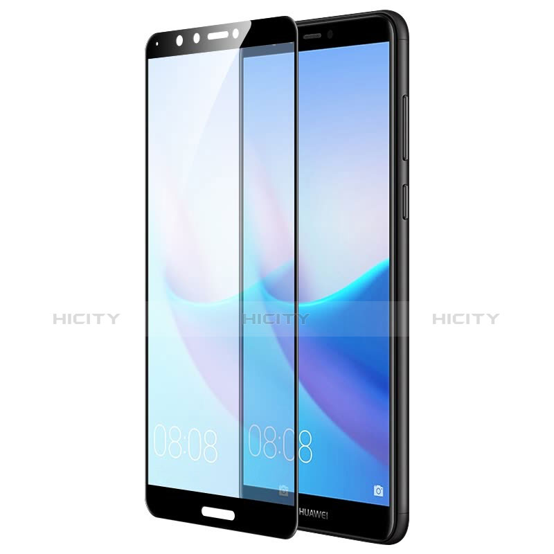 Schutzfolie Full Coverage Displayschutzfolie Panzerfolie Skins zum Aufkleben Gehärtetes Glas Glasfolie F06 für Huawei Enjoy 8 Schwarz