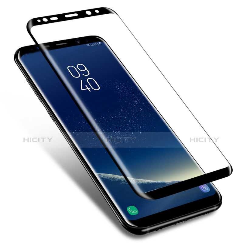 Schutzfolie Full Coverage Displayschutzfolie Panzerfolie Skins zum Aufkleben Gehärtetes Glas Glasfolie F06 für Samsung Galaxy S8 Schwarz