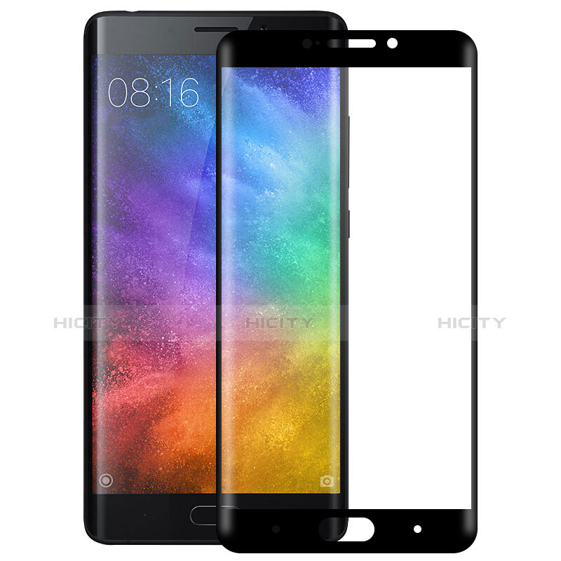 Schutzfolie Full Coverage Displayschutzfolie Panzerfolie Skins zum Aufkleben Gehärtetes Glas Glasfolie F06 für Xiaomi Mi Note 2 Schwarz