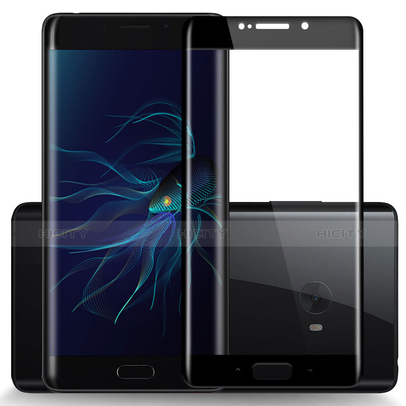 Schutzfolie Full Coverage Displayschutzfolie Panzerfolie Skins zum Aufkleben Gehärtetes Glas Glasfolie F07 für Xiaomi Mi Note 2 Special Edition Schwarz