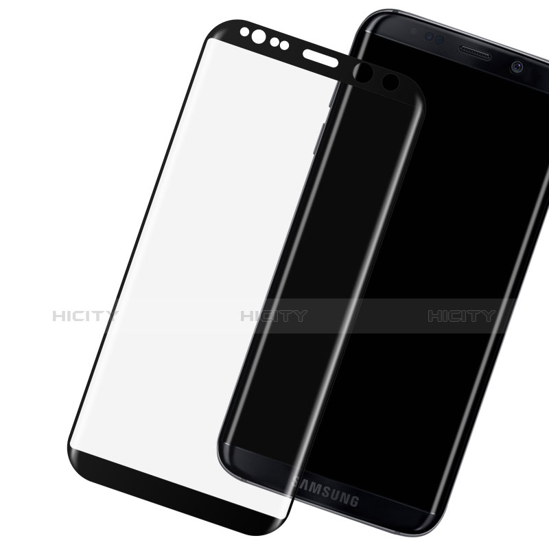 Schutzfolie Full Coverage Displayschutzfolie Panzerfolie Skins zum Aufkleben Gehärtetes Glas Glasfolie F08 für Samsung Galaxy S8 Schwarz