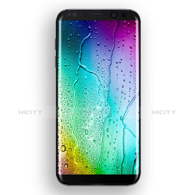 Schutzfolie Full Coverage Displayschutzfolie Panzerfolie Skins zum Aufkleben Gehärtetes Glas Glasfolie F08 für Samsung Galaxy S8 Schwarz