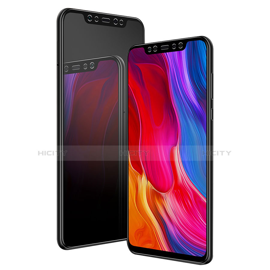 Schutzfolie Full Coverage Displayschutzfolie Panzerfolie Skins zum Aufkleben Gehärtetes Glas Glasfolie F08 für Xiaomi Mi 8 Schwarz