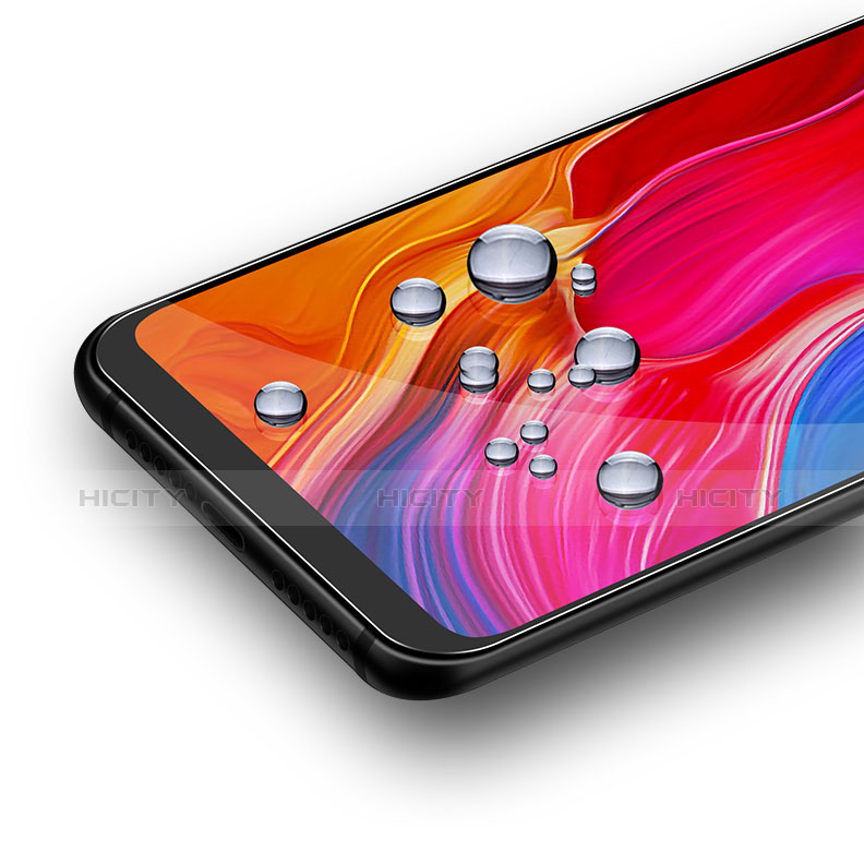 Schutzfolie Full Coverage Displayschutzfolie Panzerfolie Skins zum Aufkleben Gehärtetes Glas Glasfolie F08 für Xiaomi Mi 8 Schwarz