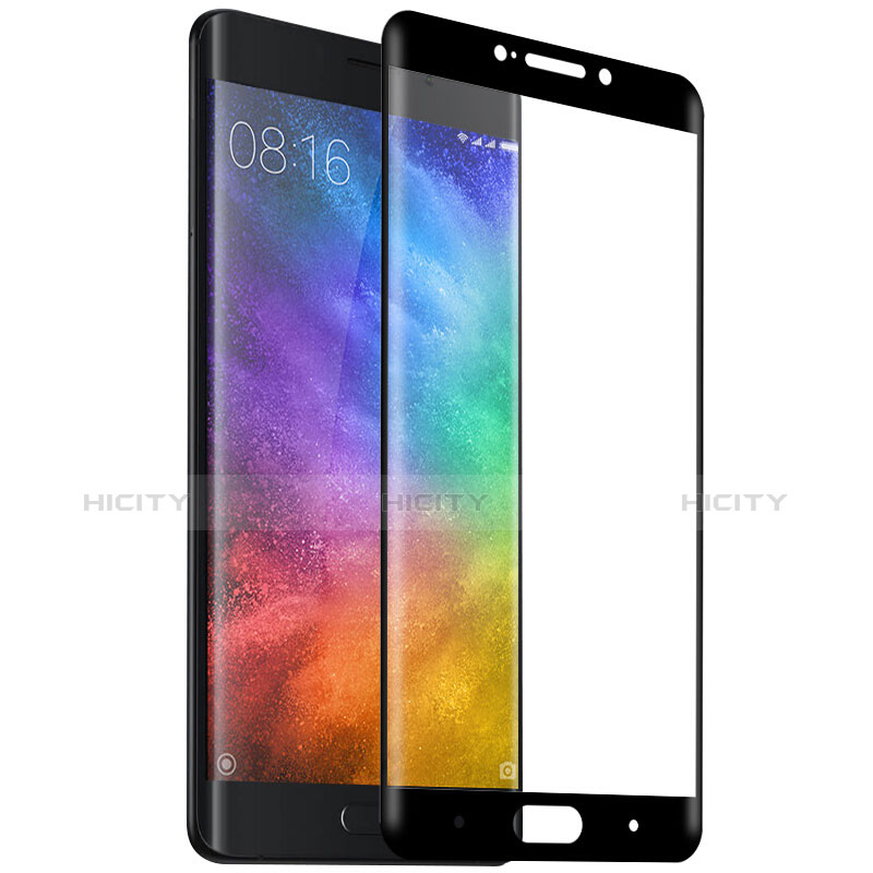 Schutzfolie Full Coverage Displayschutzfolie Panzerfolie Skins zum Aufkleben Gehärtetes Glas Glasfolie F08 für Xiaomi Mi Note 2 Schwarz