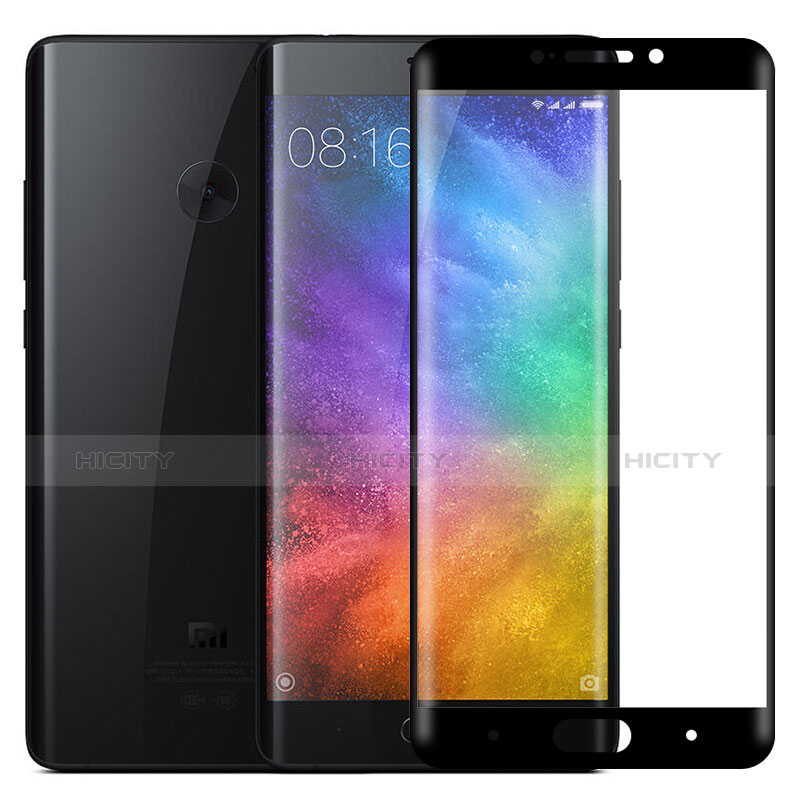 Schutzfolie Full Coverage Displayschutzfolie Panzerfolie Skins zum Aufkleben Gehärtetes Glas Glasfolie F08 für Xiaomi Mi Note 2 Schwarz