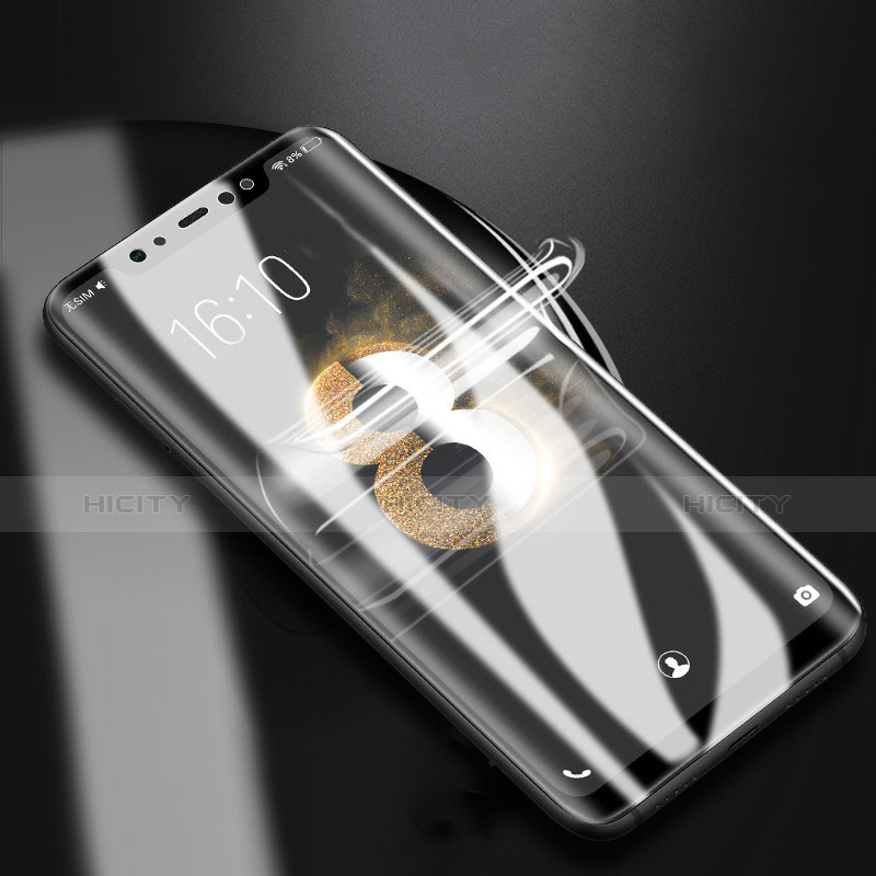 Schutzfolie Full Coverage Displayschutzfolie Panzerfolie Skins zum Aufkleben Gehärtetes Glas Glasfolie F09 für Xiaomi Mi 8 Schwarz groß