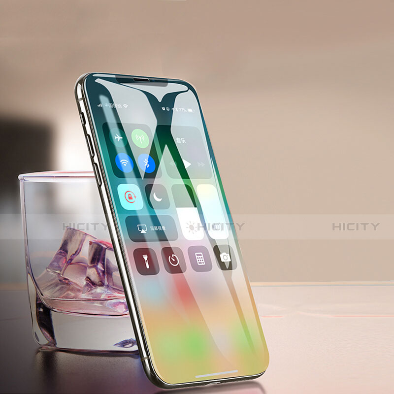 Schutzfolie Full Coverage Displayschutzfolie Panzerfolie Skins zum Aufkleben Gehärtetes Glas Glasfolie F10 für Apple iPhone Xs Max Schwarz