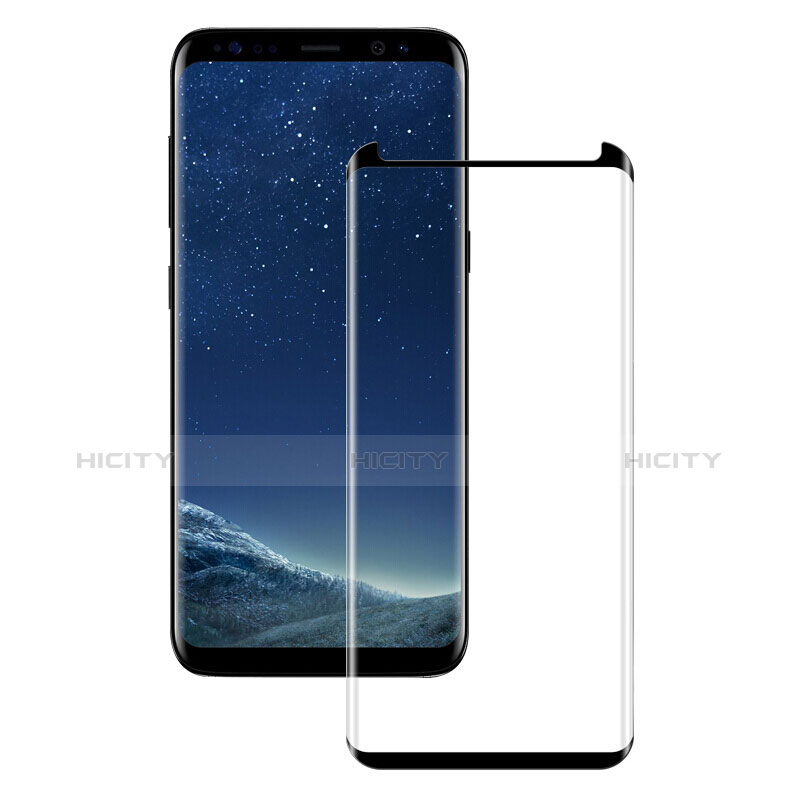 Schutzfolie Full Coverage Displayschutzfolie Panzerfolie Skins zum Aufkleben Gehärtetes Glas Glasfolie F11 für Samsung Galaxy S8 Schwarz