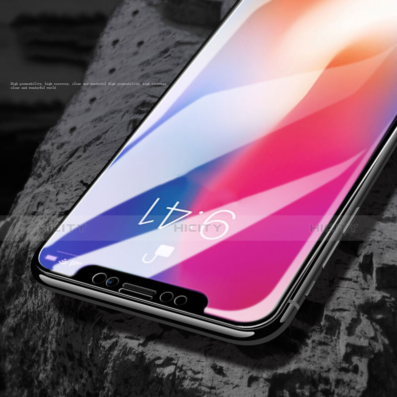 Schutzfolie Full Coverage Displayschutzfolie Panzerfolie Skins zum Aufkleben Gehärtetes Glas Glasfolie F12 für Apple iPhone Xs Max Schwarz