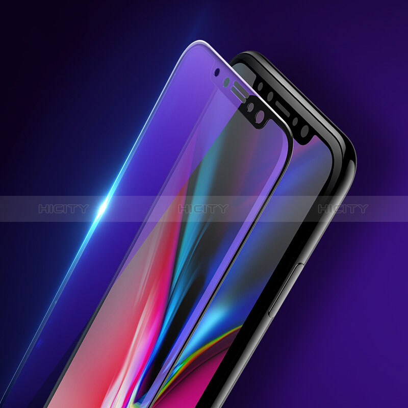 Schutzfolie Full Coverage Displayschutzfolie Panzerfolie Skins zum Aufkleben Gehärtetes Glas Glasfolie F14 für Apple iPhone X Schwarz