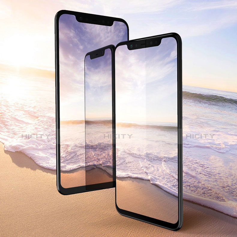 Schutzfolie Full Coverage Displayschutzfolie Panzerfolie Skins zum Aufkleben Gehärtetes Glas Glasfolie F14 für Xiaomi Mi 8 Schwarz