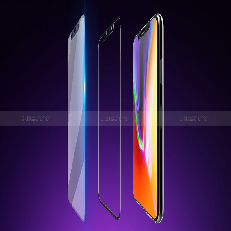 Schutzfolie Full Coverage Displayschutzfolie Panzerfolie Skins zum Aufkleben Gehärtetes Glas Glasfolie F15 für Apple iPhone Xs Schwarz groß