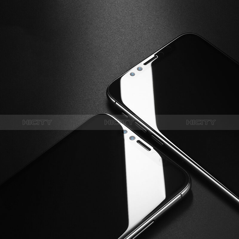 Schutzfolie Full Coverage Displayschutzfolie Panzerfolie Skins zum Aufkleben Gehärtetes Glas Glasfolie F16 für Apple iPhone X Schwarz