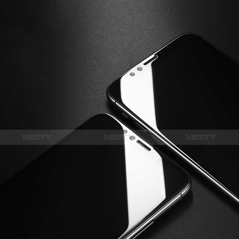 Schutzfolie Full Coverage Displayschutzfolie Panzerfolie Skins zum Aufkleben Gehärtetes Glas Glasfolie F16 für Apple iPhone Xs Max Schwarz groß