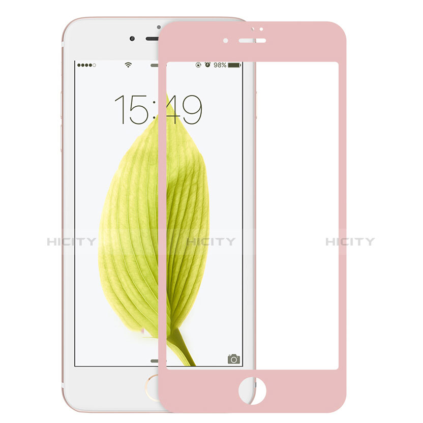 Schutzfolie Full Coverage Displayschutzfolie Panzerfolie Skins zum Aufkleben Gehärtetes Glas Glasfolie F18 für Apple iPhone 7 Rosa