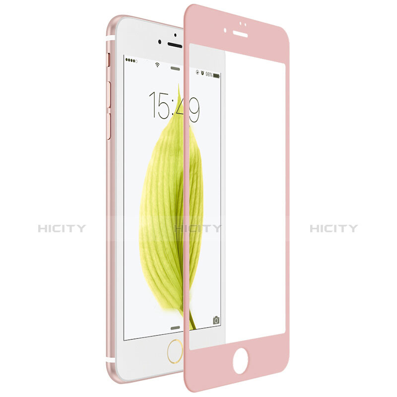 Schutzfolie Full Coverage Displayschutzfolie Panzerfolie Skins zum Aufkleben Gehärtetes Glas Glasfolie F18 für Apple iPhone 7 Rosa