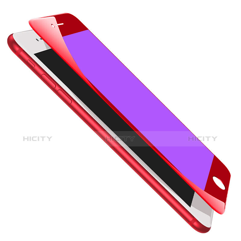 Schutzfolie Full Coverage Displayschutzfolie Panzerfolie Skins zum Aufkleben Gehärtetes Glas Glasfolie F20 für Apple iPhone 7 Plus Rot