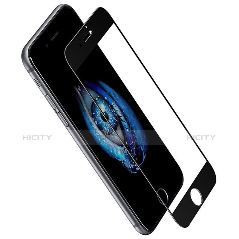 Schutzfolie Full Coverage Displayschutzfolie Panzerfolie Skins zum Aufkleben Gehärtetes Glas Glasfolie F21 für Apple iPhone 7 Plus Schwarz