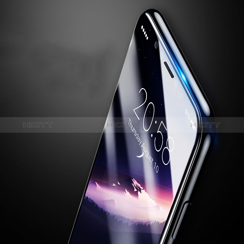 Schutzfolie Full Coverage Displayschutzfolie Panzerfolie Skins zum Aufkleben Gehärtetes Glas Glasfolie F22 für Apple iPhone X Schwarz