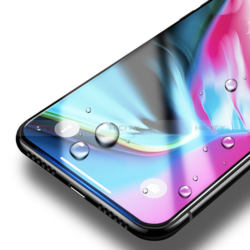 Schutzfolie Full Coverage Displayschutzfolie Panzerfolie Skins zum Aufkleben Gehärtetes Glas Glasfolie F23 für Apple iPhone X Schwarz