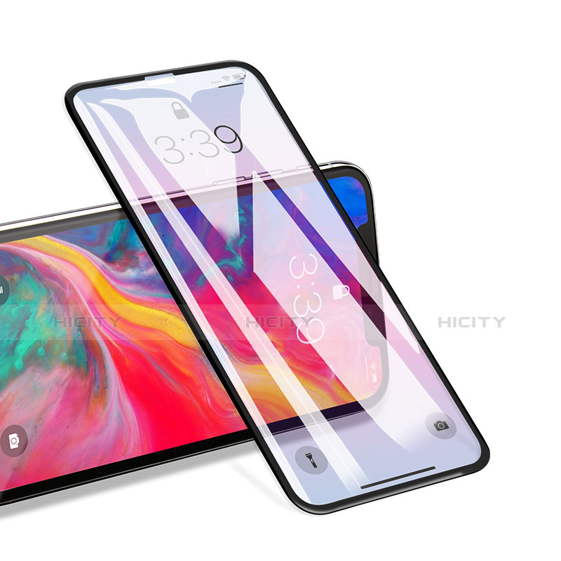 Schutzfolie Full Coverage Displayschutzfolie Panzerfolie Skins zum Aufkleben Gehärtetes Glas Glasfolie F27 für Apple iPhone Xs Schwarz groß