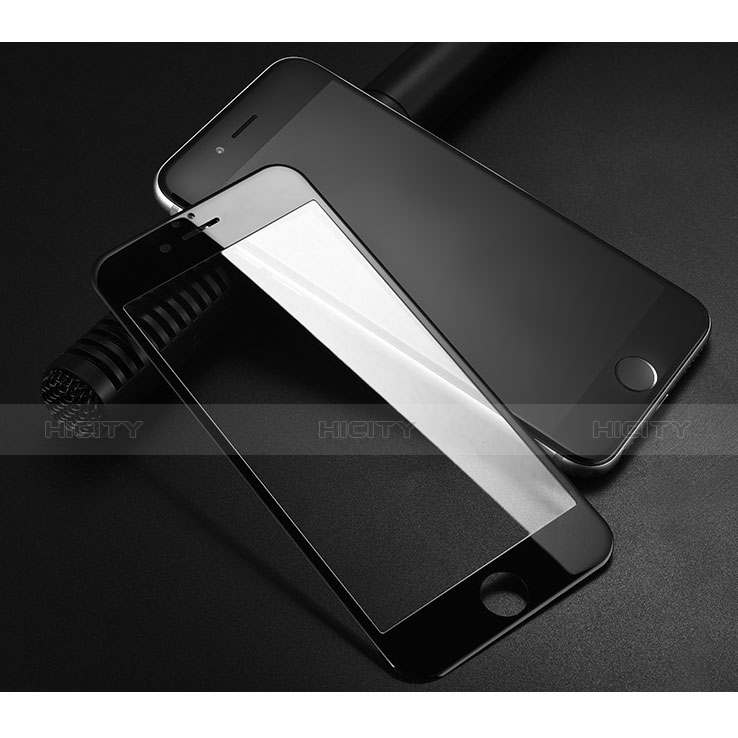 Schutzfolie Full Coverage Displayschutzfolie Panzerfolie Skins zum Aufkleben Gehärtetes Glas Glasfolie für Apple iPhone 6 Schwarz