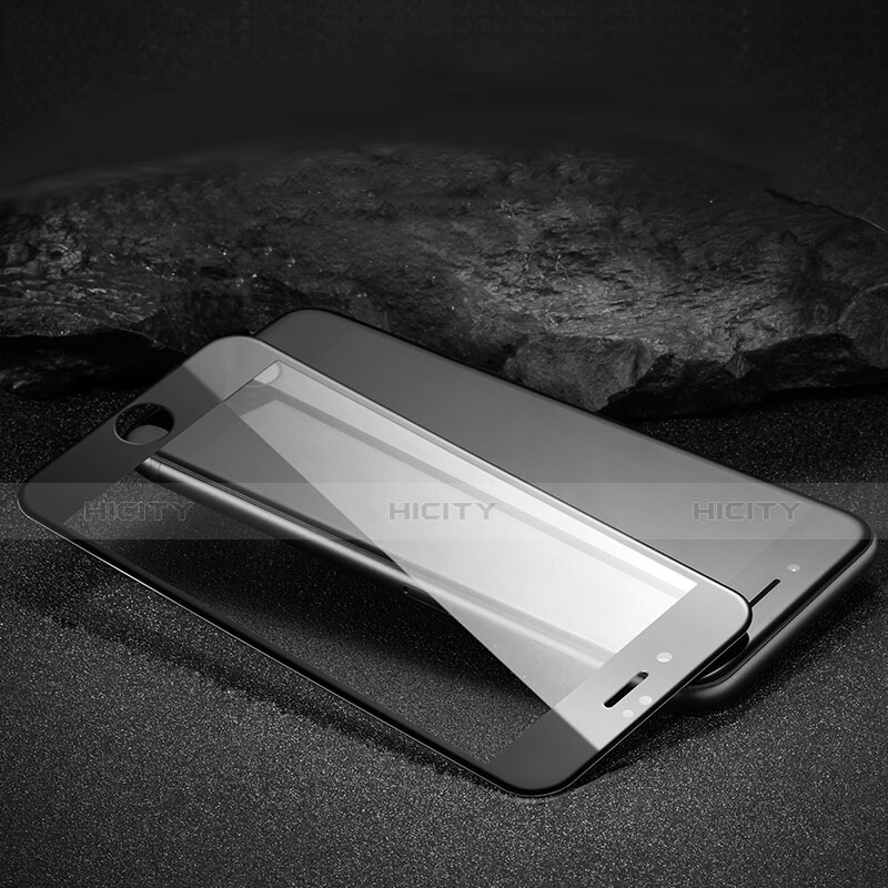 Schutzfolie Full Coverage Displayschutzfolie Panzerfolie Skins zum Aufkleben Gehärtetes Glas Glasfolie für Apple iPhone 7 Plus Schwarz