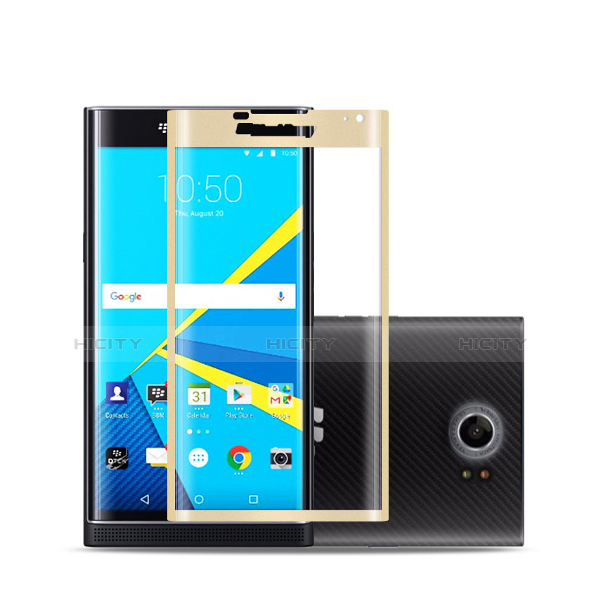 Schutzfolie Full Coverage Displayschutzfolie Panzerfolie Skins zum Aufkleben Gehärtetes Glas Glasfolie für Blackberry Priv Gold