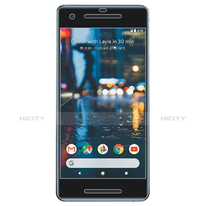 Schutzfolie Full Coverage Displayschutzfolie Panzerfolie Skins zum Aufkleben Gehärtetes Glas Glasfolie für Google Pixel 2 Schwarz