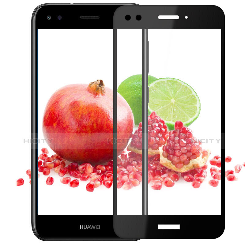 Schutzfolie Full Coverage Displayschutzfolie Panzerfolie Skins zum Aufkleben Gehärtetes Glas Glasfolie für Huawei Enjoy 7 Schwarz