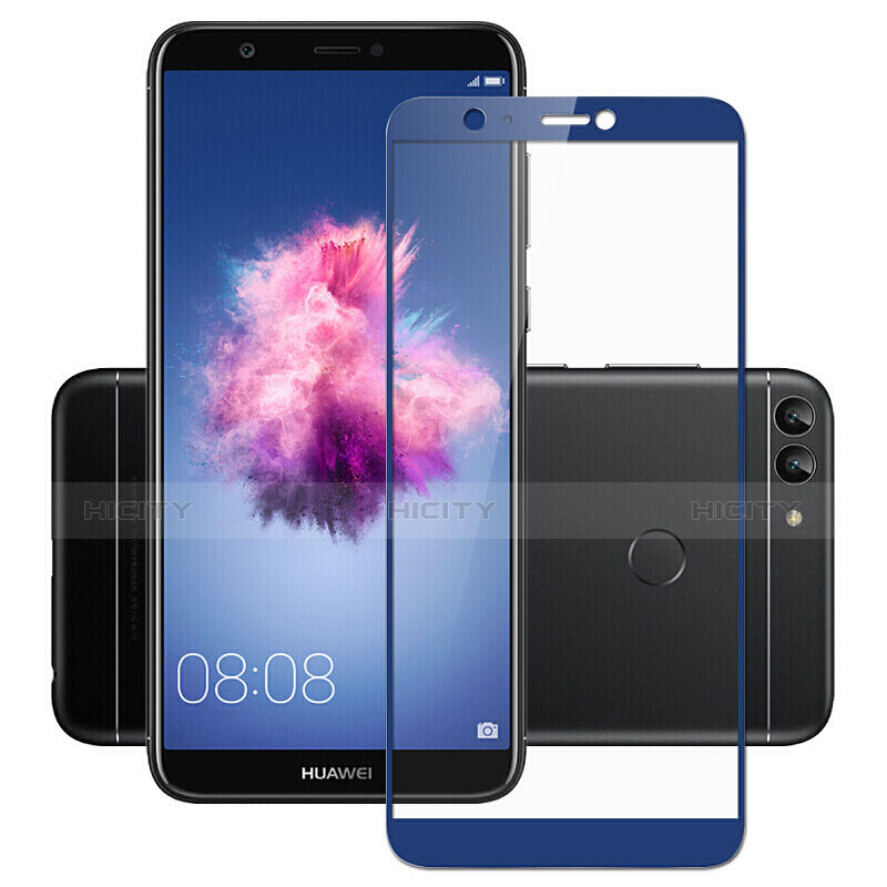 Schutzfolie Full Coverage Displayschutzfolie Panzerfolie Skins zum Aufkleben Gehärtetes Glas Glasfolie für Huawei Enjoy 7S Blau