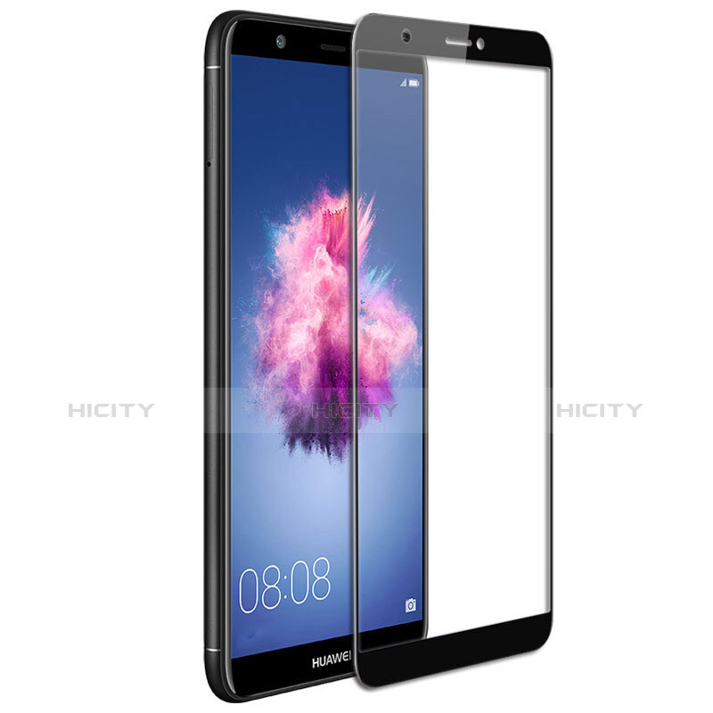 Schutzfolie Full Coverage Displayschutzfolie Panzerfolie Skins zum Aufkleben Gehärtetes Glas Glasfolie für Huawei Enjoy 7S Schwarz