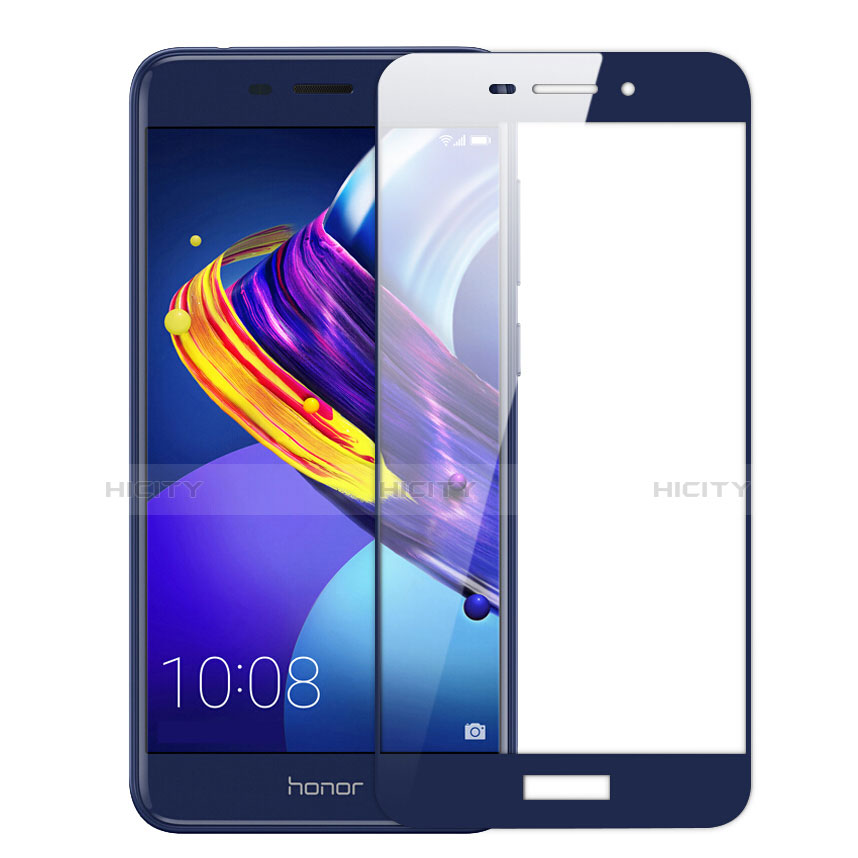 Schutzfolie Full Coverage Displayschutzfolie Panzerfolie Skins zum Aufkleben Gehärtetes Glas Glasfolie für Huawei Honor 6C Pro Blau