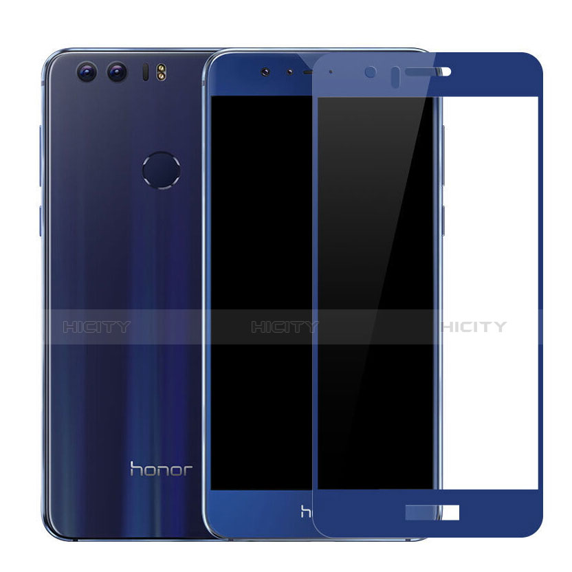 Schutzfolie Full Coverage Displayschutzfolie Panzerfolie Skins zum Aufkleben Gehärtetes Glas Glasfolie für Huawei Honor 8 Blau