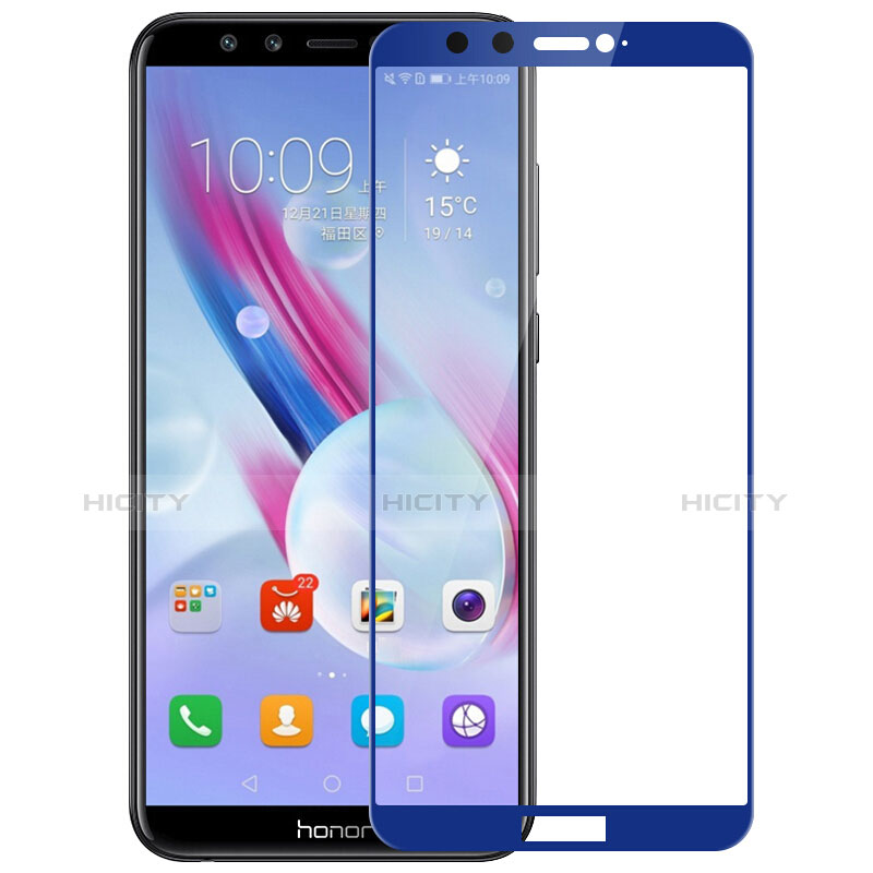 Schutzfolie Full Coverage Displayschutzfolie Panzerfolie Skins zum Aufkleben Gehärtetes Glas Glasfolie für Huawei Honor 9 Lite Blau