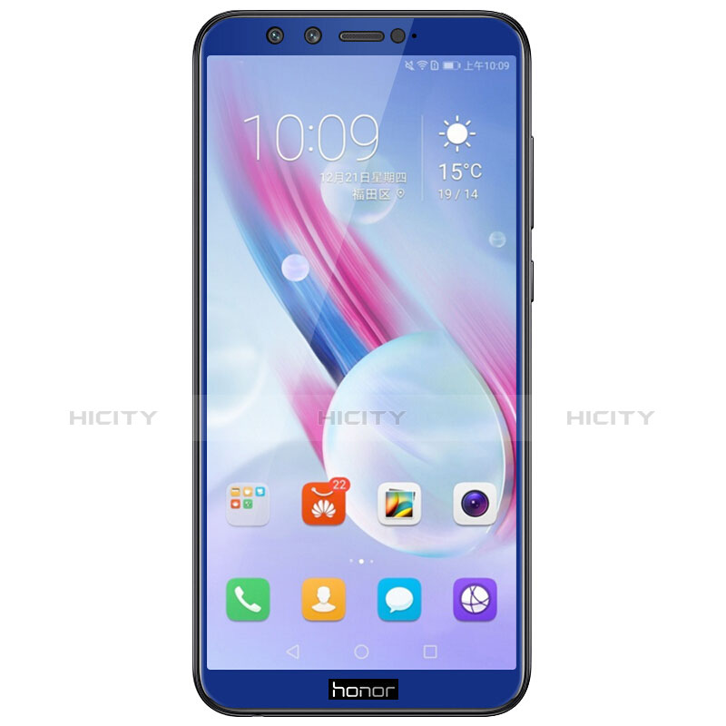 Schutzfolie Full Coverage Displayschutzfolie Panzerfolie Skins zum Aufkleben Gehärtetes Glas Glasfolie für Huawei Honor 9 Lite Blau