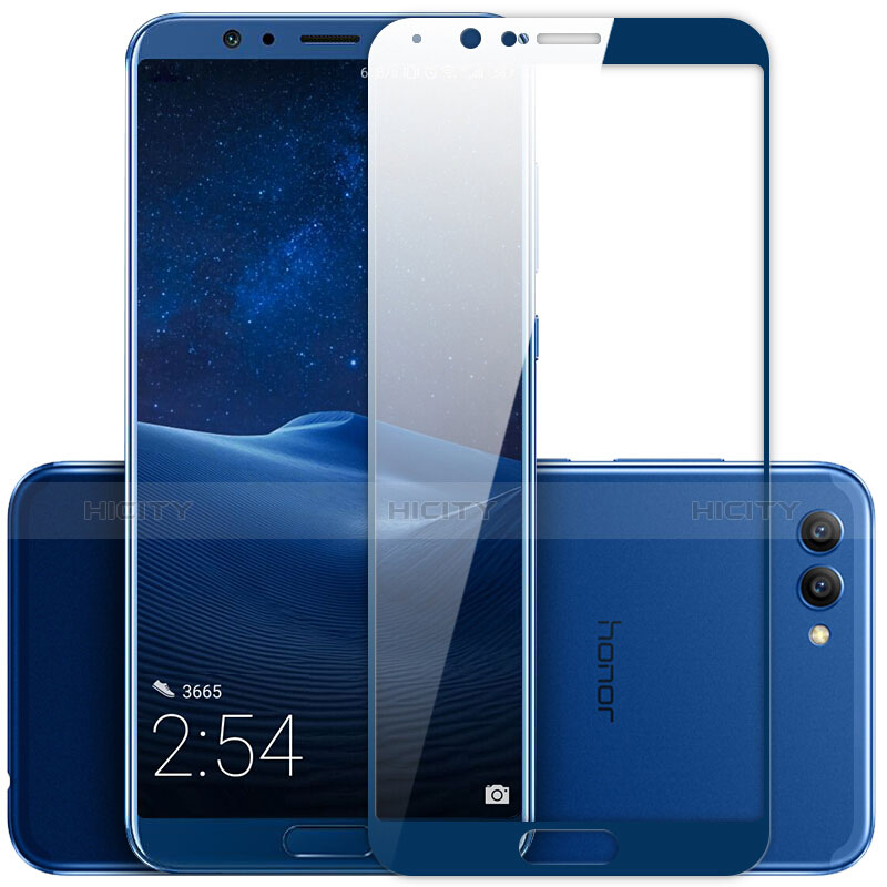 Schutzfolie Full Coverage Displayschutzfolie Panzerfolie Skins zum Aufkleben Gehärtetes Glas Glasfolie für Huawei Honor V10 Blau