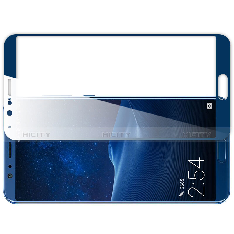 Schutzfolie Full Coverage Displayschutzfolie Panzerfolie Skins zum Aufkleben Gehärtetes Glas Glasfolie für Huawei Honor V10 Blau