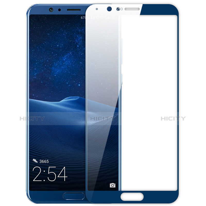 Schutzfolie Full Coverage Displayschutzfolie Panzerfolie Skins zum Aufkleben Gehärtetes Glas Glasfolie für Huawei Honor View 10 Blau