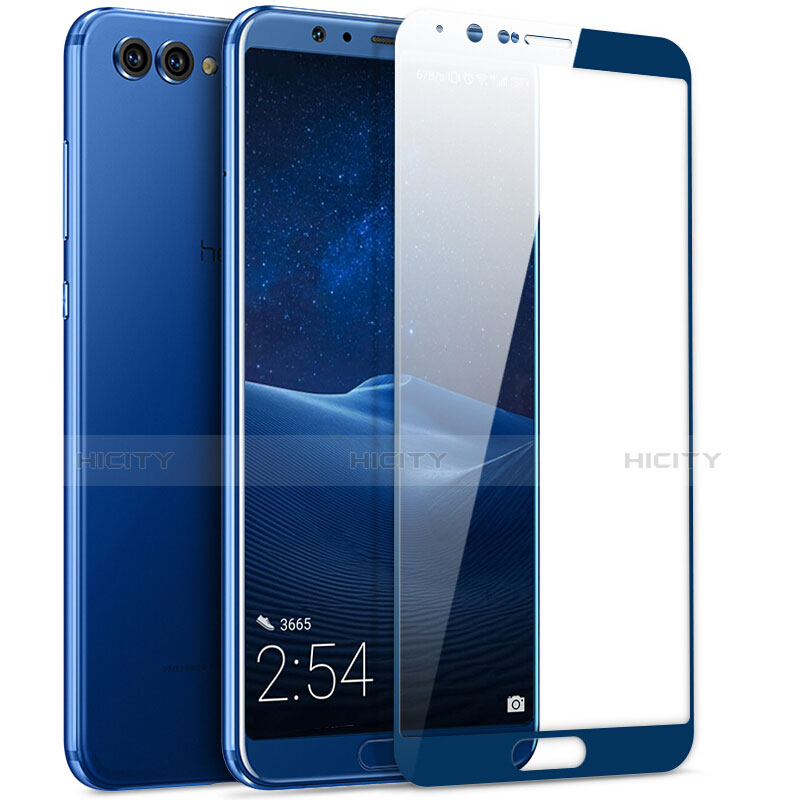 Schutzfolie Full Coverage Displayschutzfolie Panzerfolie Skins zum Aufkleben Gehärtetes Glas Glasfolie für Huawei Honor View 10 Blau