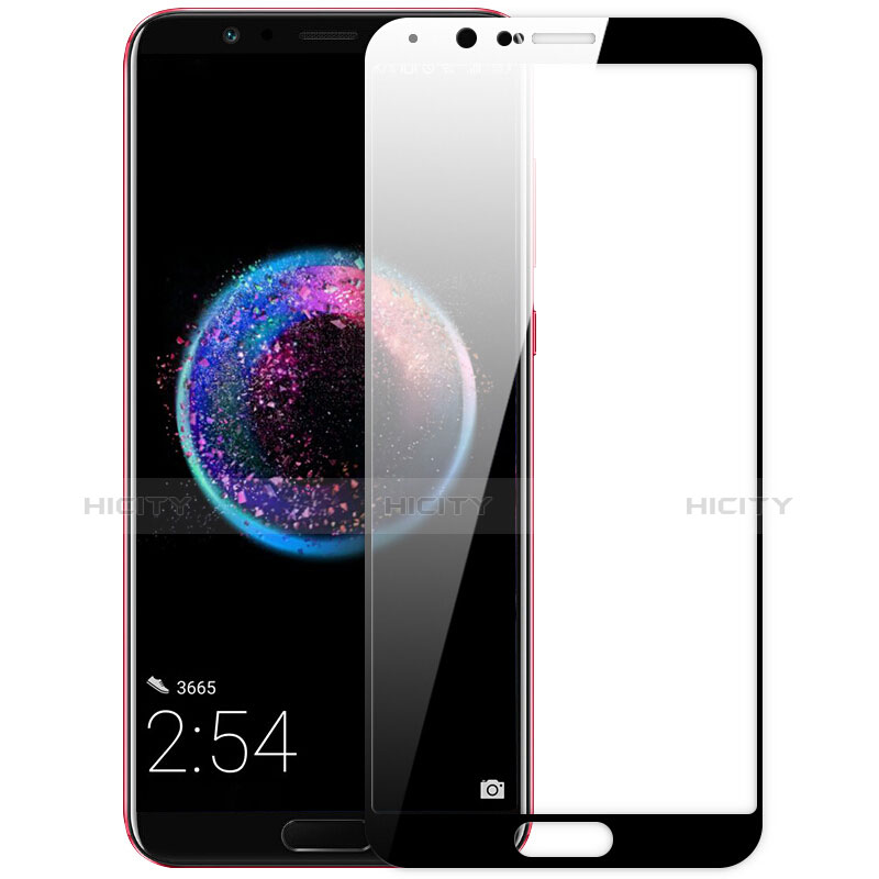 Schutzfolie Full Coverage Displayschutzfolie Panzerfolie Skins zum Aufkleben Gehärtetes Glas Glasfolie für Huawei Honor View 10 Schwarz