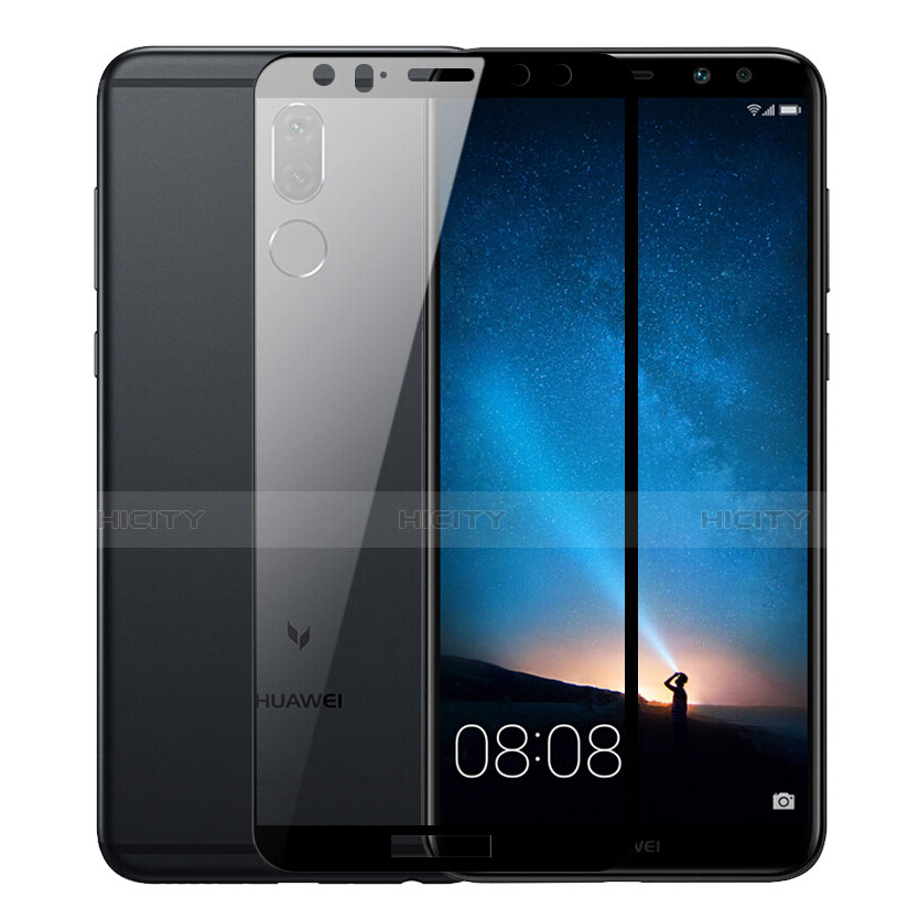 Schutzfolie Full Coverage Displayschutzfolie Panzerfolie Skins zum Aufkleben Gehärtetes Glas Glasfolie für Huawei Maimang 6 Schwarz groß