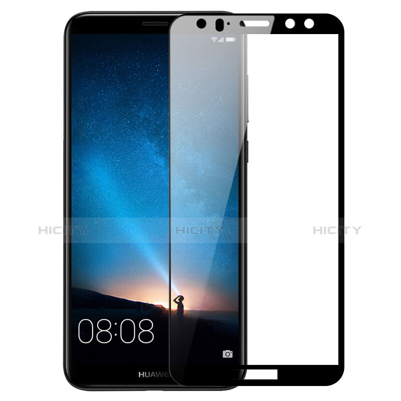 Schutzfolie Full Coverage Displayschutzfolie Panzerfolie Skins zum Aufkleben Gehärtetes Glas Glasfolie für Huawei Maimang 6 Schwarz groß